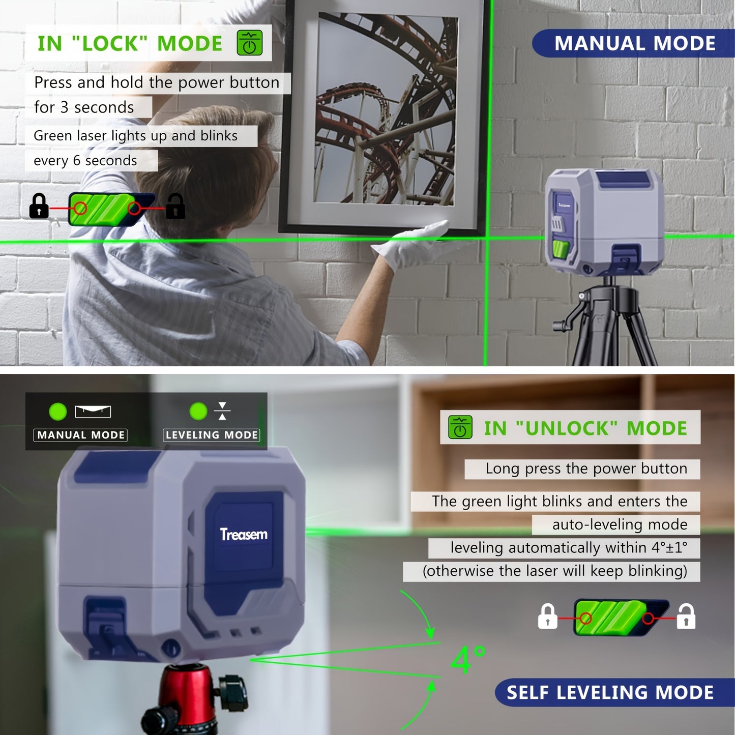 Self-Leveling Laser Measuring Tool – Perfect Lines Every Time