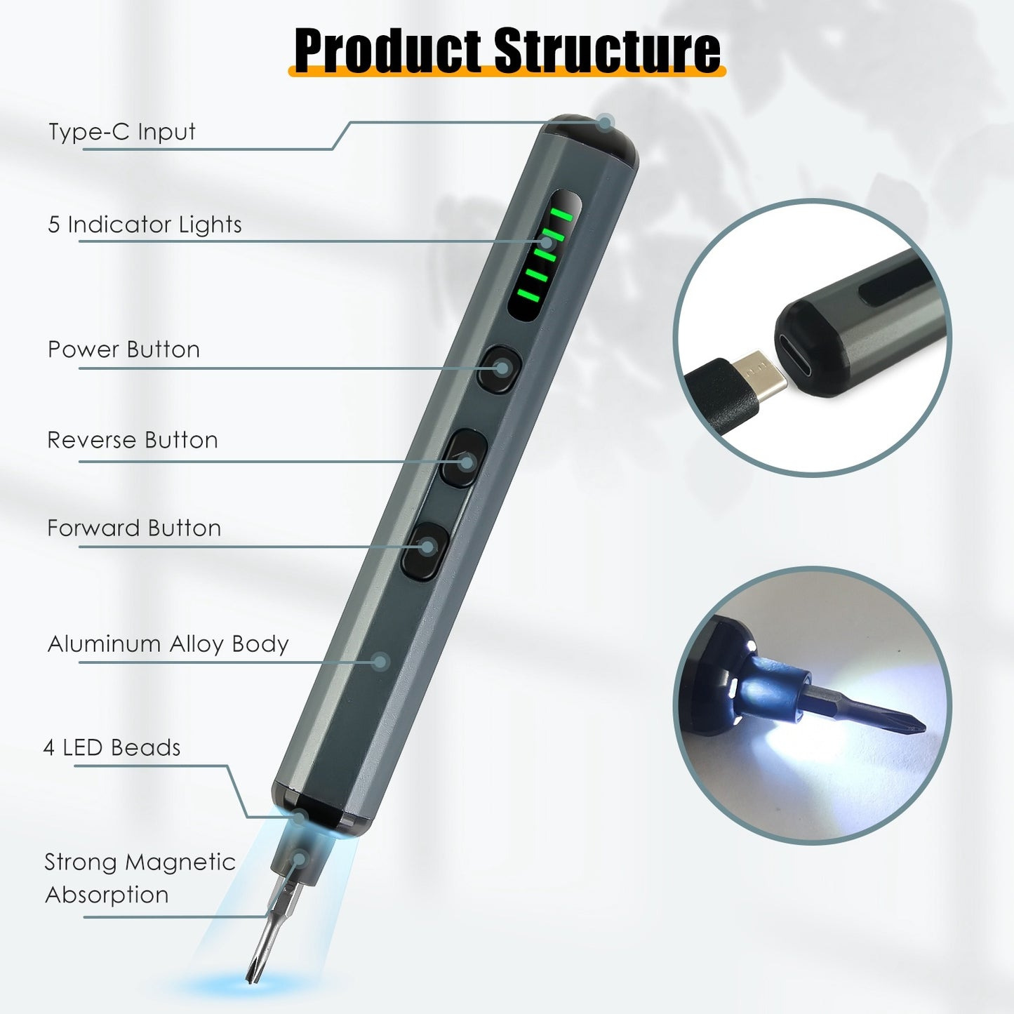 Mini Cordless Electric Screwdriver – Compact & Rechargeable