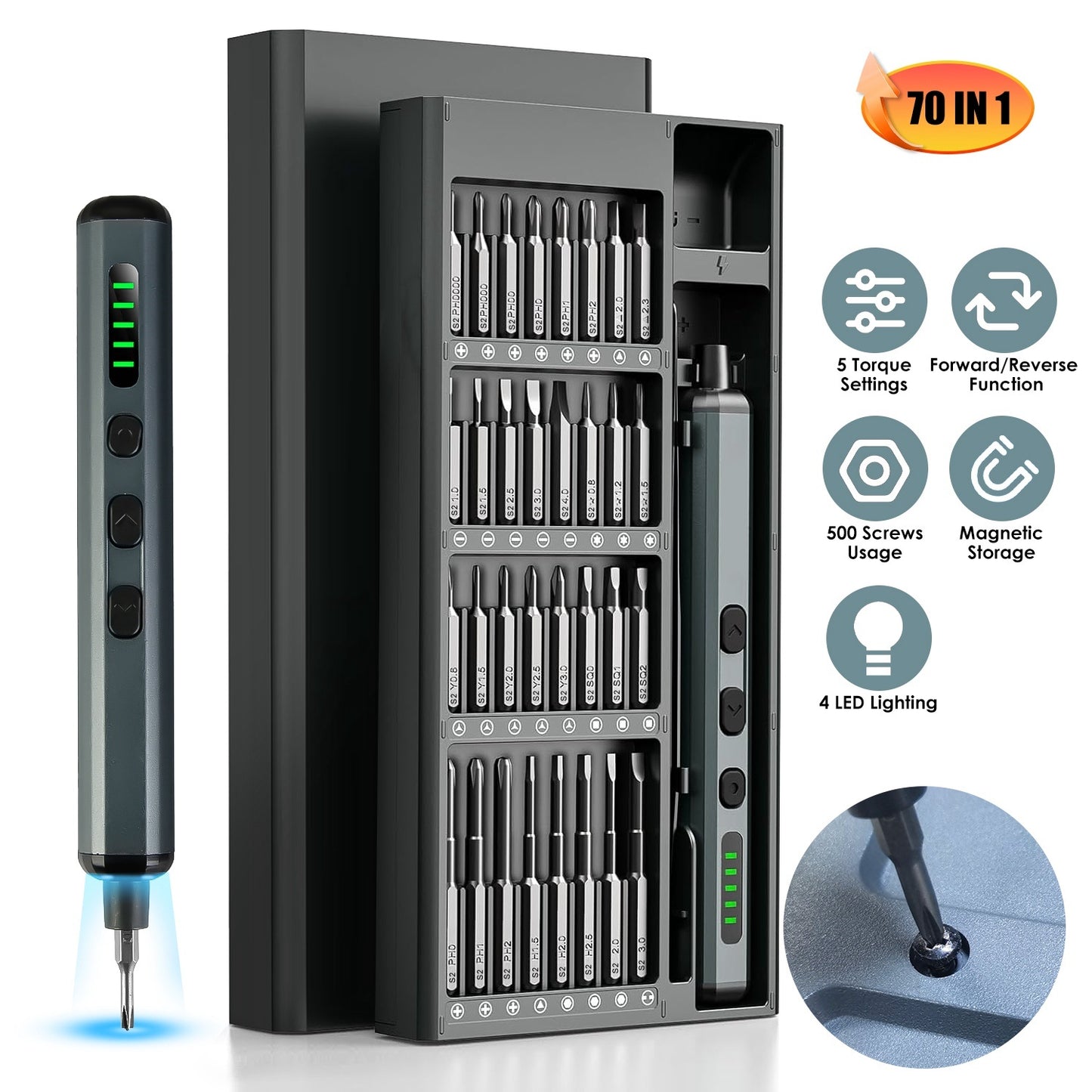 Mini Cordless Electric Screwdriver – Compact & Rechargeable